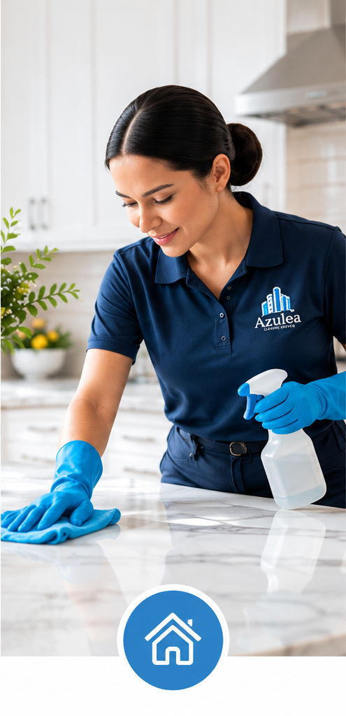 Professional cleaner cleaning a home